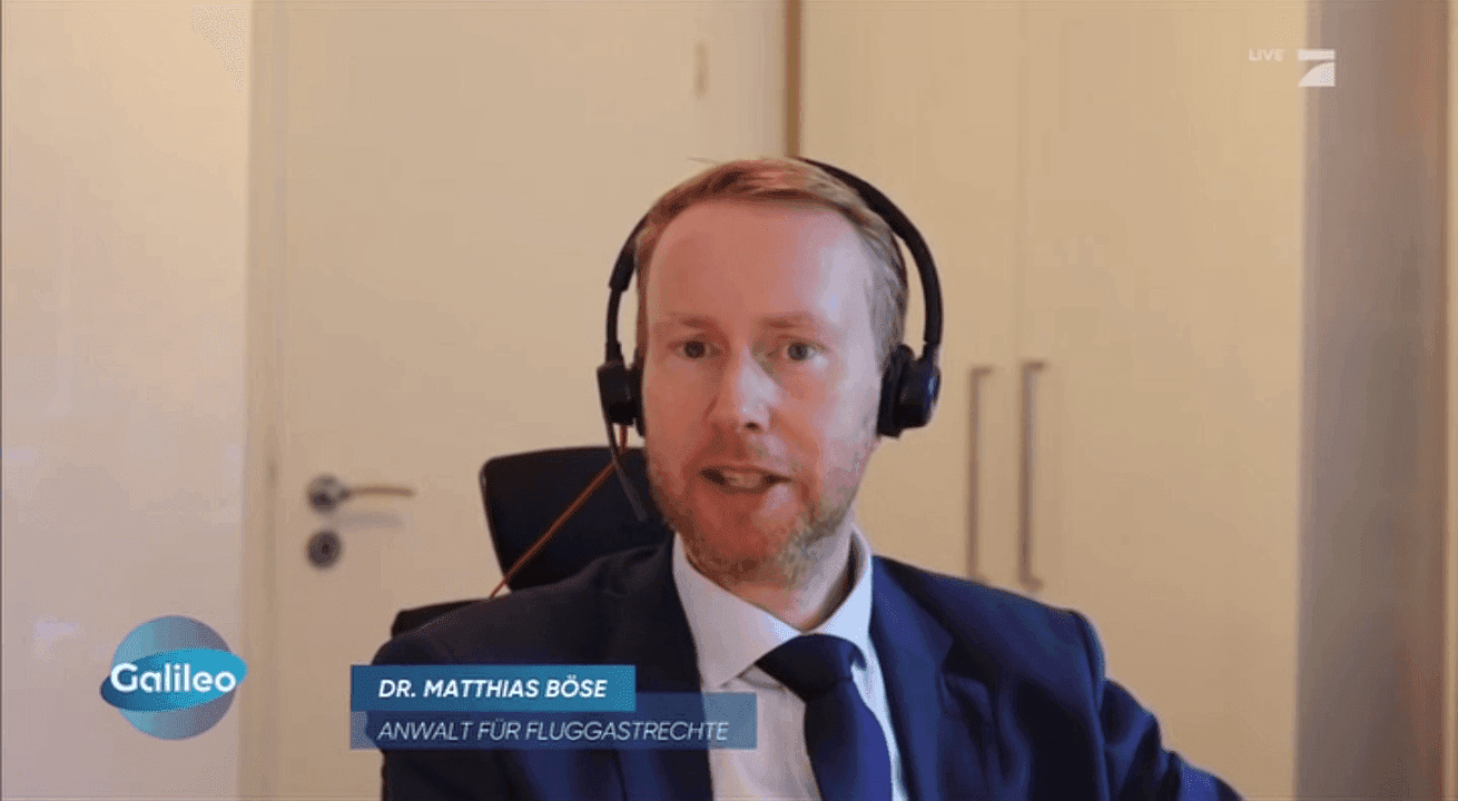 Dr. Matthias Böse – Pro7 Galileo: Fluggastrechte
