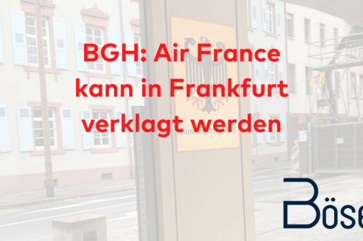 BGH Air France Zuständigkeit