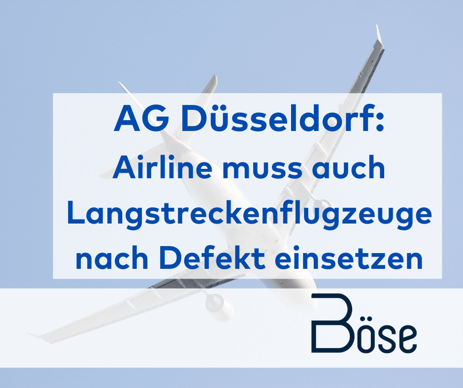 AG Duesseldorf Eurowings Ersatzflugzeug Langstreckenflugzeug