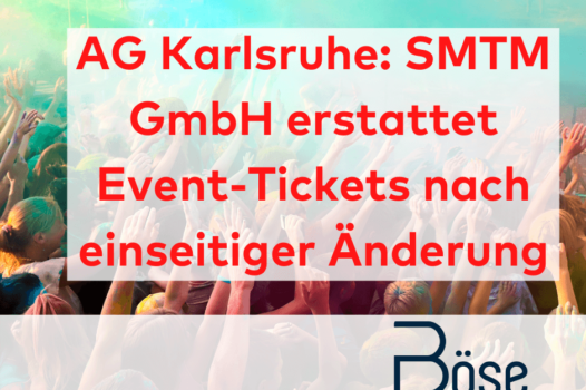 SMTM GmbH Erstattung Hookup Festival Ticket