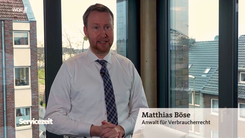 Bericht bei WDR Servicezeit zu Preiserhöhungen bei Wohnmobilen mit Rechtsanwalt Dr. Matthias Böse