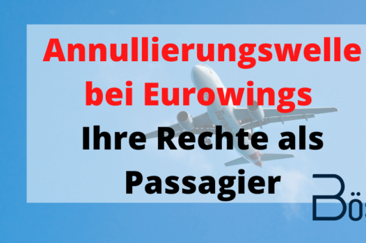 Annulierung Eurowings Sommer 2022
