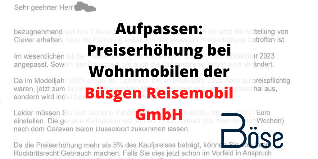 Buesgen Preiserhoehung Wohnmobil