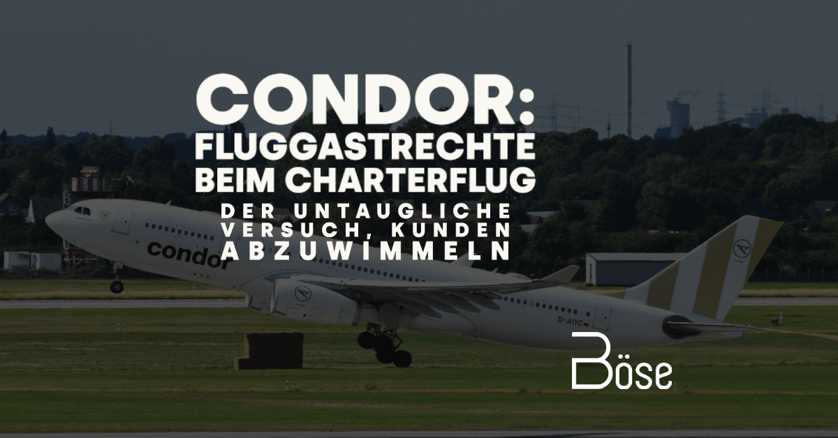 Condor Fluggastrechte Charterflug Pauschalreise