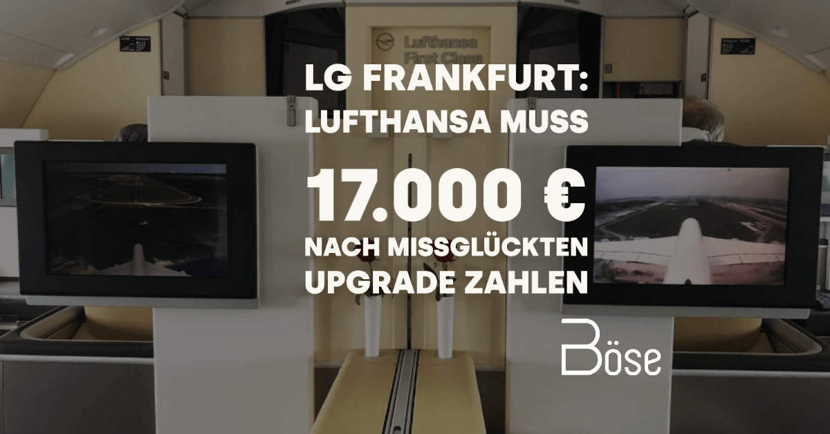 LG Frankfurt Downgrade Lufthansa First Class Urteil