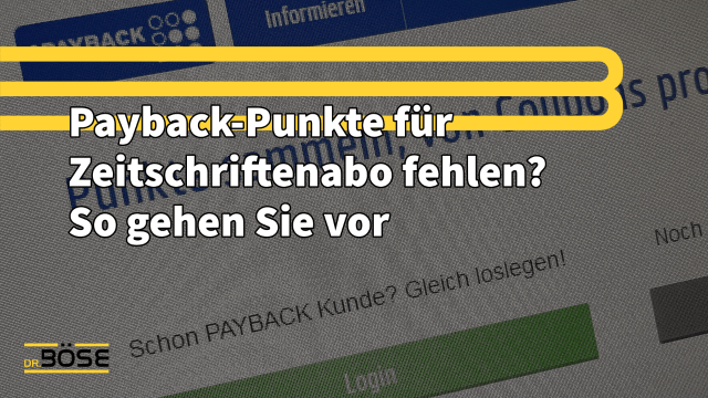 Payback Burdadirect Punkte Storno