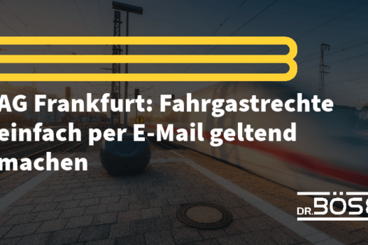 AG Frankfurt Fahrgastrechte per Email geltend machen
